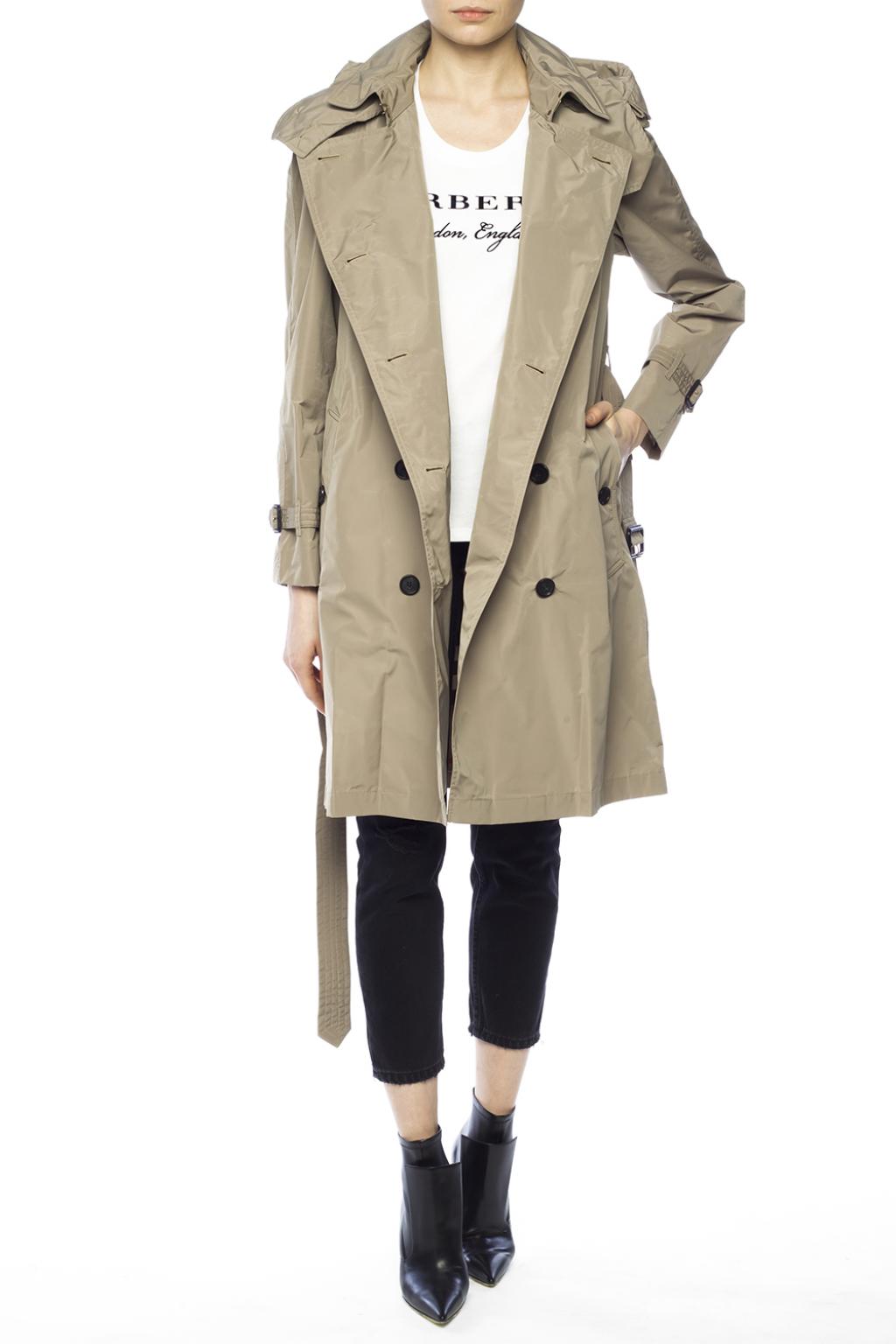 burberry amberford hooded trench coat